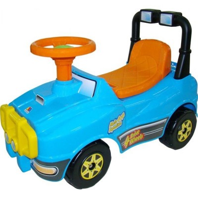 Автомобиль Джип-каталка - №2 (голубой, без звукового сигнала) (62871_PLS)