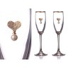 Набор бокалов для шампанского из 2 шт. с золотой каймой 170 мл. Оптпромторг ООО (802-510-11)