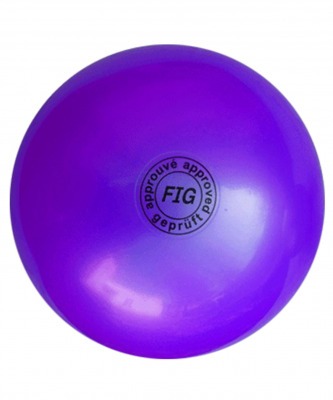 Мяч для художественной гимнастики АВ2801, 19 см, 400 г, фиолетовый (7707)