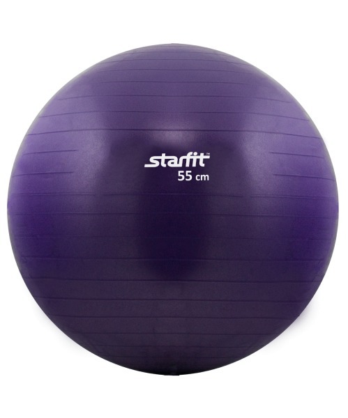 Мяч гимнастический GB-101 55 см, антивзрыв, фиолетовый (129923)