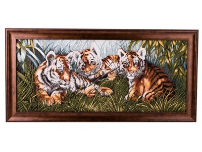 Гобеленовая картина "тигровое братство" 86х42 см. Оптпромторг Ооо (404-533-20) 