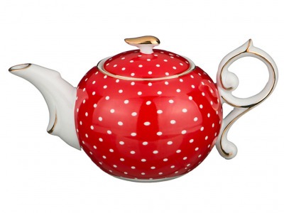 Заварочный чайник "красный в горошек" 250 мл. Lefard (85-1005)