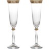 Набор бокалов для шампанского из 2 шт."новогодний" 190 мл. высота=25 см. Bohemia Crystal (674-259)
