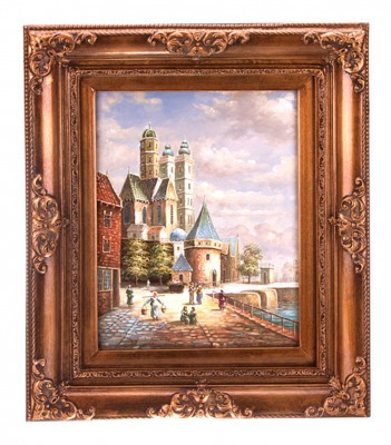Картина "городской пейзаж" полотно 30*40 см. багет 50*60 см. Frame Factory (107-107) 