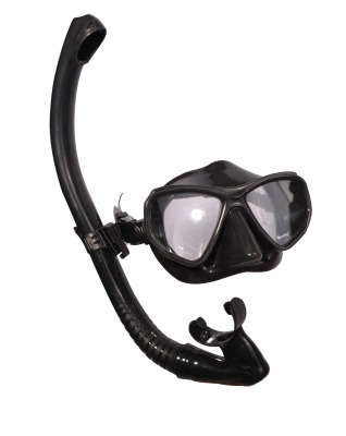 Набор маска,трубка WAVE MS-1383S60 силикон,черный (53044)