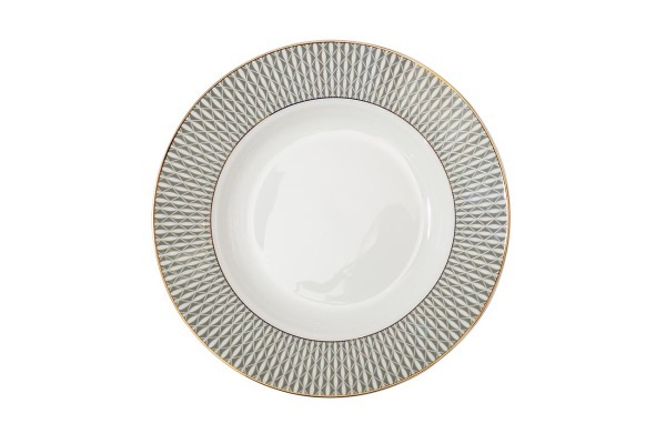 Тарелка суповая 20см,серый ор(4) - TT-00000351