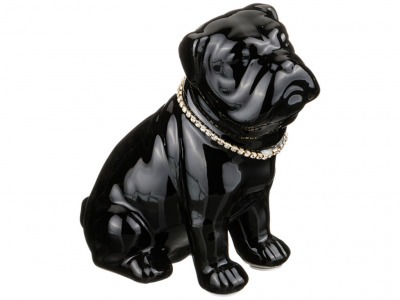 Копилка "собака черная с ошейником" высота=18 см. Polite Crafts&gifts (574-104) 